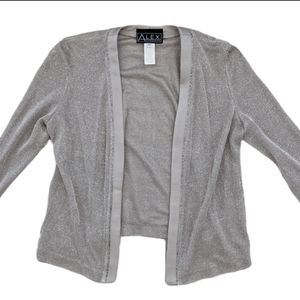 Women's | Alex Evenings | Sparkling Silver Cardigan | Size 6p